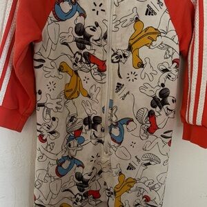 Adidas originals Kids Mickey Mouse Red and Cream onsie footie